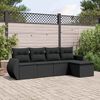 vidaXL Garden Sofa Set Black