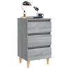 vidaXL Bed Cabinet Set of 2 Grey Sonoma