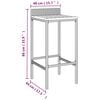 vidaXL Garden Bar Set Grey PE Rattan, Solid Acacia Wood, Powder-Coated Steel