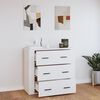 vidaXL Sideboard White Engineered wood 31.5in x 13in x 27.6in Storage