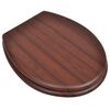 vidaXL Toilet Seats with Lids 2 pcs MDF Brown (2x140803)