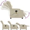vidaXL Electric Massage Recliner Chair Cream Faux Leather