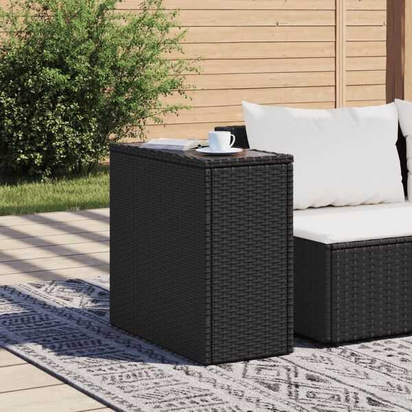 vidaXL Garden Side Table Black