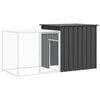 vidaXL Rabbit Cage Anthracite Galvanized steel 78.7x35.8x39.4 in