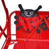 vidaXL Swing Chair Red Steel Child-sized Swing Chair Rectangular
