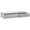 vidaXL Bed Drawers Grey Sonoma 31.50 x 14.37 x 6.50 in Engineered Wood