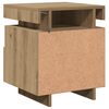 vidaXL Bedside Cabinet Set of 2 Artisan oak Engineered wood Medium