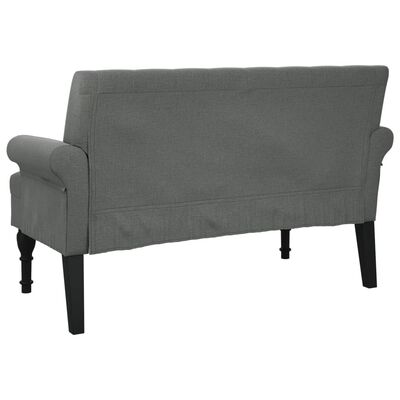 vidaXL Bench with Backrest Dark Gray 47.2"x24.4"x29.7" Fabric