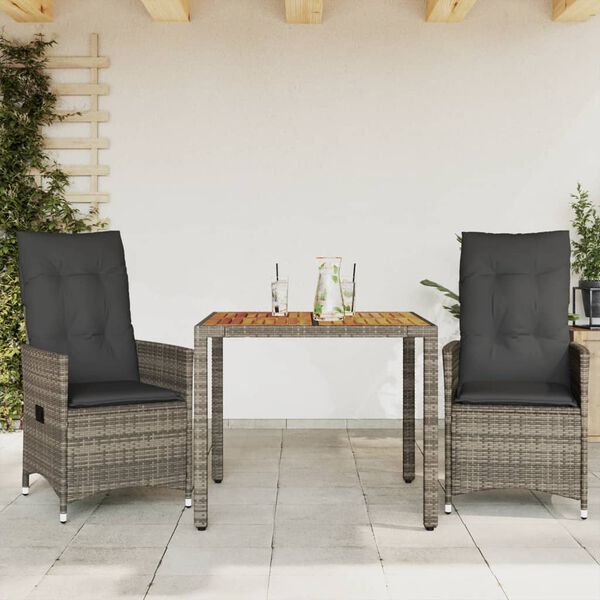 vidaXL Bistro Set Grey, Dark Grey