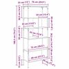 vidaXL Bookcase Old Wood 29.92 x 12.99 x 74.21 in Engineered Wood