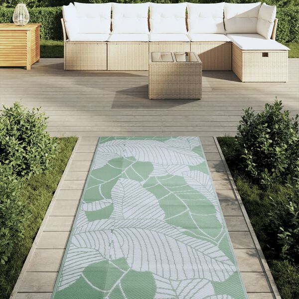 vidaXL Outdoor Carpet Green Polypropylene 31.5 x 98.4 in