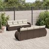vidaXL Garden Sofa Set Brown and Cream