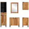 vidaXL Bathroom Furniture Set with Shelf 5 pcs Brown solid acacia wood