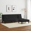 vidaXL Sofa Set Black Velvet (100% polyester), wood, plastic Standard