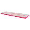 vidaXL Inflatable Gymnastics Mat with Pump 196.9"x39.4"x3.9" PVC Pink