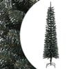 vidaXL Christmas Tree Green and White PVC, Steel 82.7 in tall