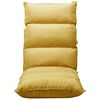 vidaXL Floor Chair Mustard Yellow Polyester Foldable Floor Chair