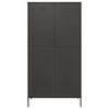 vidaXL Wardrobe Anthracite Steel Medium Height-Adjustable Shelves