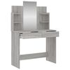 vidaXL Dressing Table Grey Sonoma Engineered wood, Glass Medium
