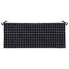vidaXL Garden Bench Cushion Set of 2 Black and white check Oxford fabric
