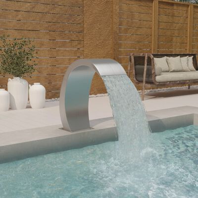 vidaXL Pool Fountain 8.7"x23.6"x27.6" Stainless Steel 304