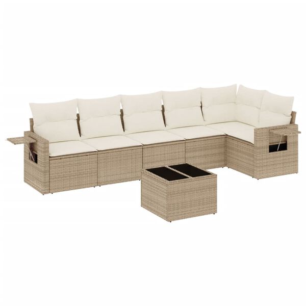 vidaXL Garden Sofa Set Beige