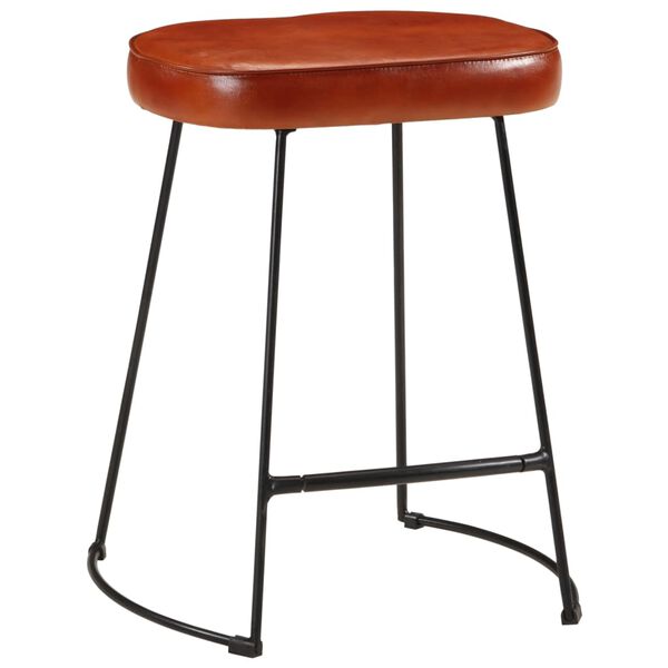 vidaXL Bar Stool Set of 2 Dark Brown