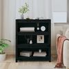 vidaXL Book Cabinet Black Solid pine wood 31.5 x 13.8 x 38.2 in
