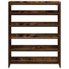 vidaXL Shoe Rack Smoked Oak Engineered Wood Compact Shoe Rack