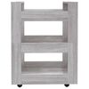 vidaXL Kitchen Trolley Grey Sonoma 23.6x17.7x31.5" Engineered Wood