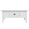 vidaXL Coffee Table White Solid Pine Wood, Engineered Wood, Metal