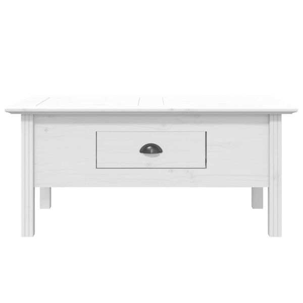 vidaXL Coffee Table White Solid Pine Wood, Engineered Wood, Metal