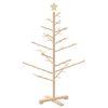 vidaXL Wooden Christmas Tree with Stand Natural 49.2" Solid pine wood