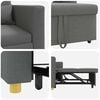 vidaXL Pull out Sofa Bed Single Dark grey 35.43 x 64.96 x 34.25 in