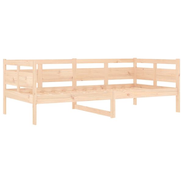 vidaXL Day Bed Natural Solid pine wood, Plywood Single