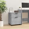 vidaXL File Cabinet Concrete Grey Engineered Wood Medium File Cabinet