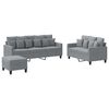 vidaXL Sofa Set Light Gray