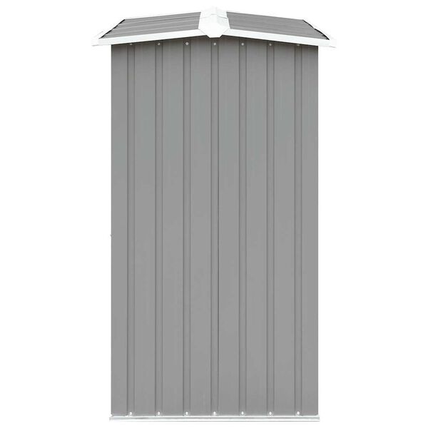 vidaXL Garden Log Storage Shed Galvanized Steel 67.7"x35.8"x60.6" Gray