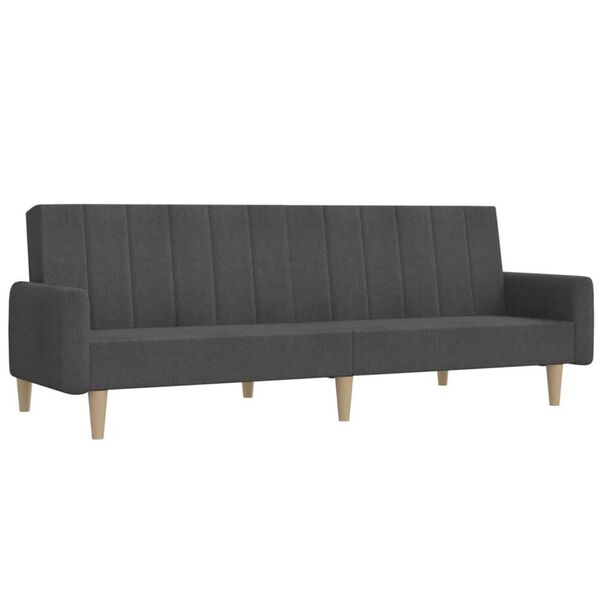 vidaXL Sofa Bed Dark Grey Wooden frame, polyester fabric, foam filling