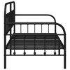 vidaXL Daybed Frame with Headboard Black 42.1" x 79.9" Steel