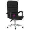 vidaXL Massage Office Chair Black Faux Leather, Metal, Plywood Adjustable