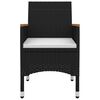 vidaXL Garden Dining Set Black, Cream White