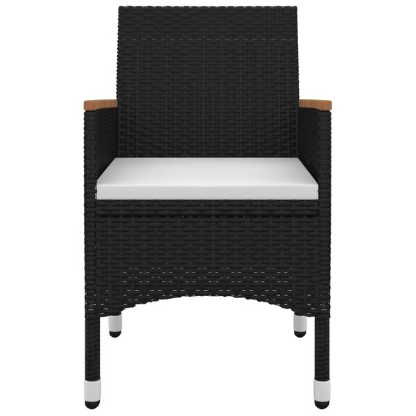 vidaXL Garden Dining Set Black, Cream White