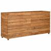 vidaXL Raised Bed Natural wood Recycled teak wood and steel