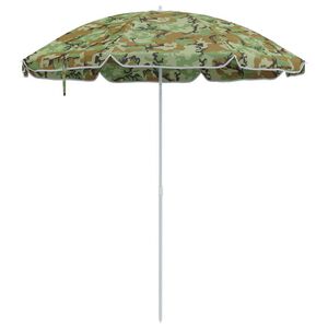 vidaXL Beach Parasol Green 263 x 263 x 272 cm Polyester and Metal