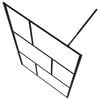 vidaXL Walk-in Shower Wall with Tempered Glass Black 39.4"x76.8"