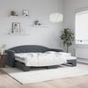 vidaXL Daybed With Trundle Dark Grey