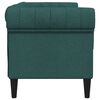 vidaXL Chesterfield Sofa Dark Green 100% polyester, plywood, solid wood