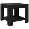 vidaXL Coffee Table Black Engineered wood Compact Coffee Table Square