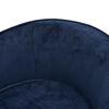 vidaXL Dog Sofa Blue Faux leather, plush, solid fir wood